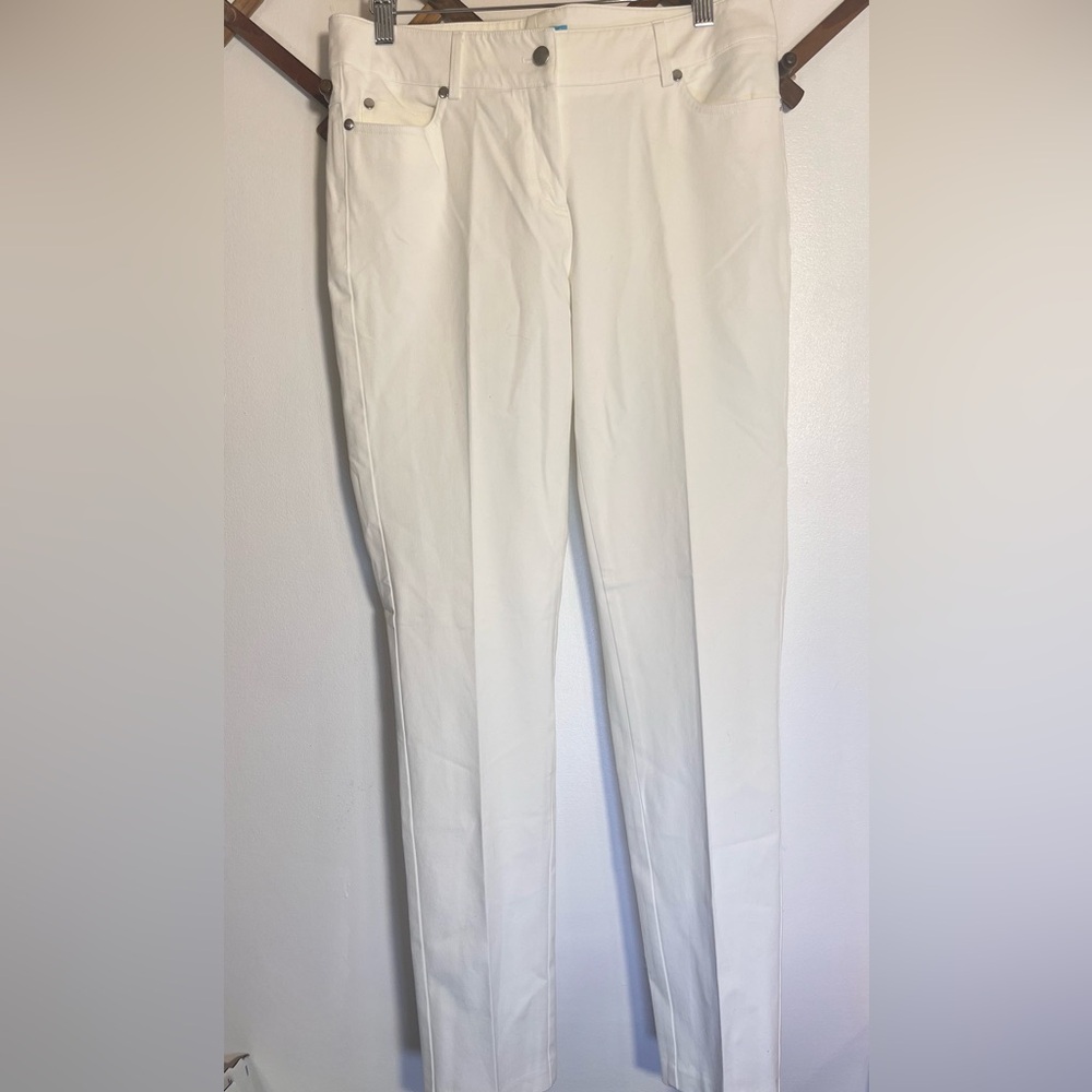 J. McLaughlin White Lexi 4-Way Stretch Denim Jeans Size 6